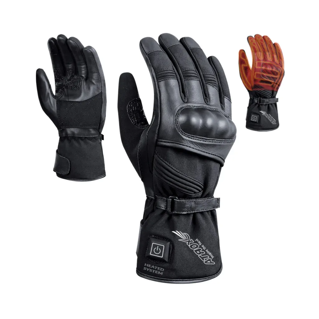 Heated Gloves Leather & Textile