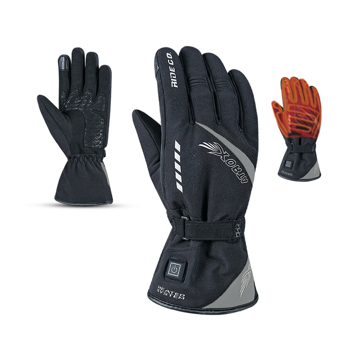 Heated Gloves Leather & Textile