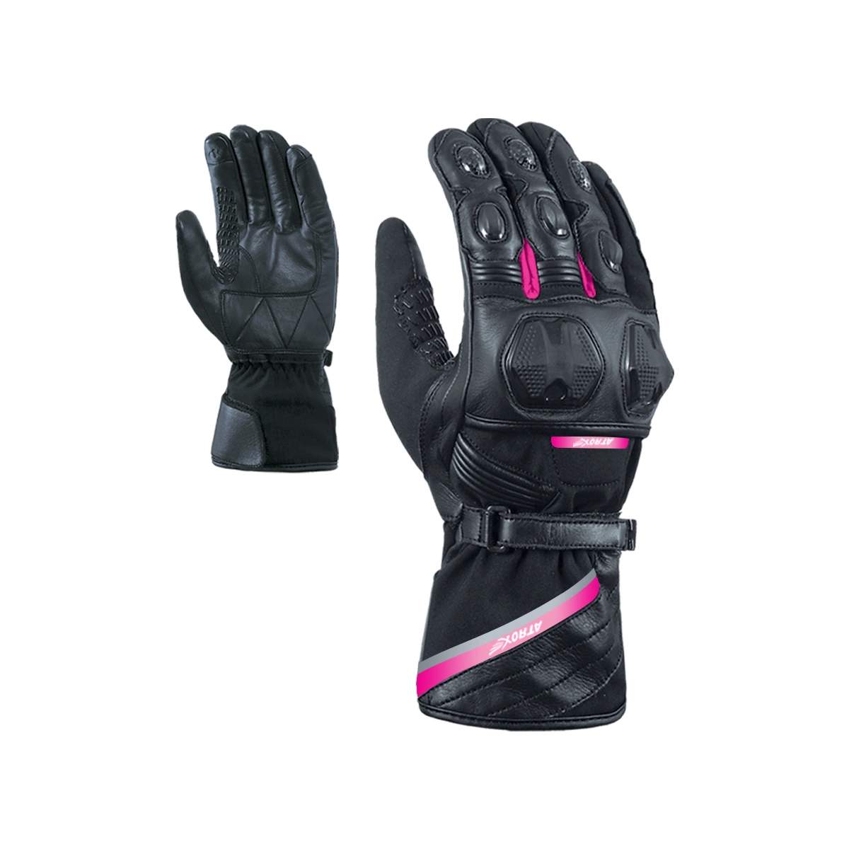 Women Winter Gloves Leather & Textile