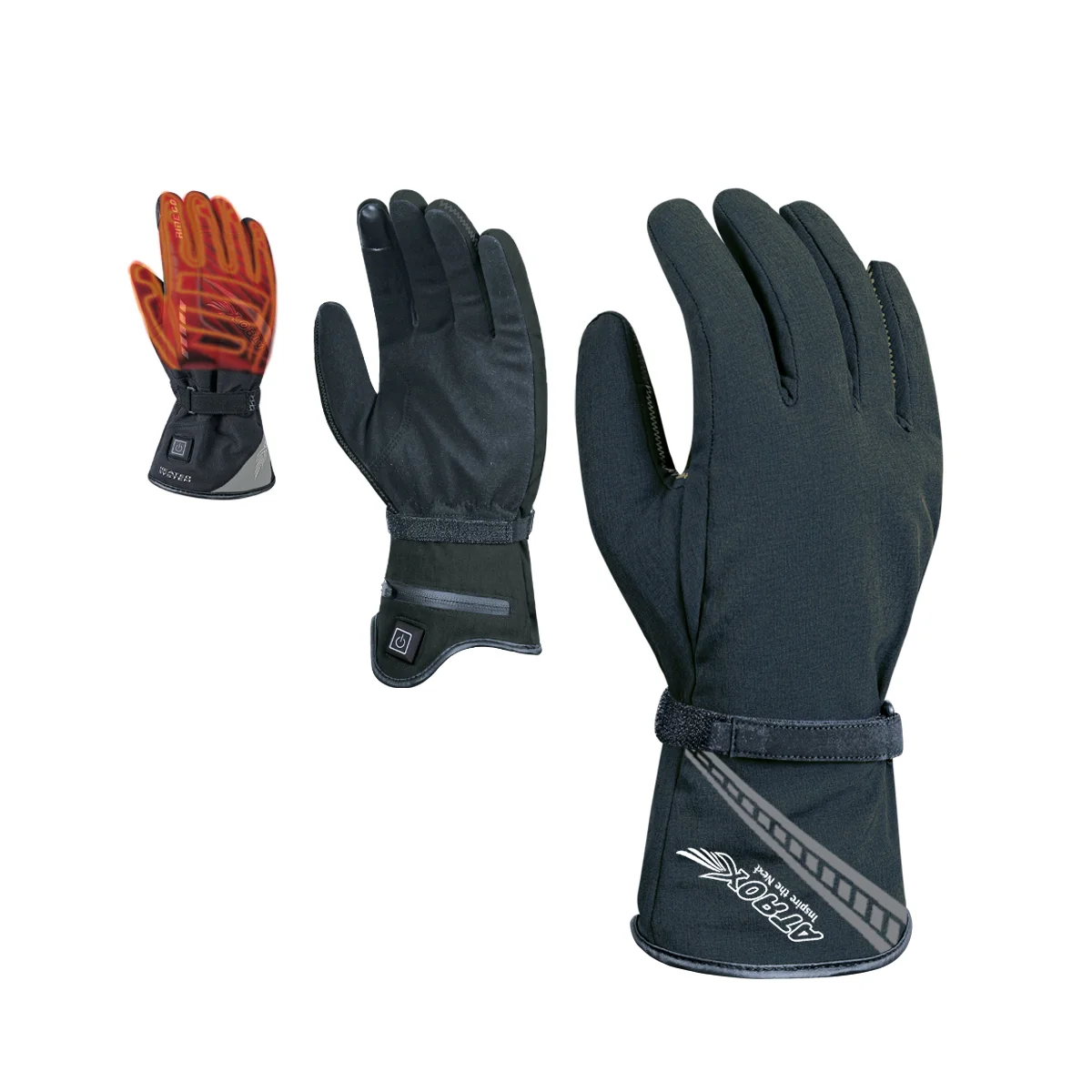 Heated Gloves Leather & Textile