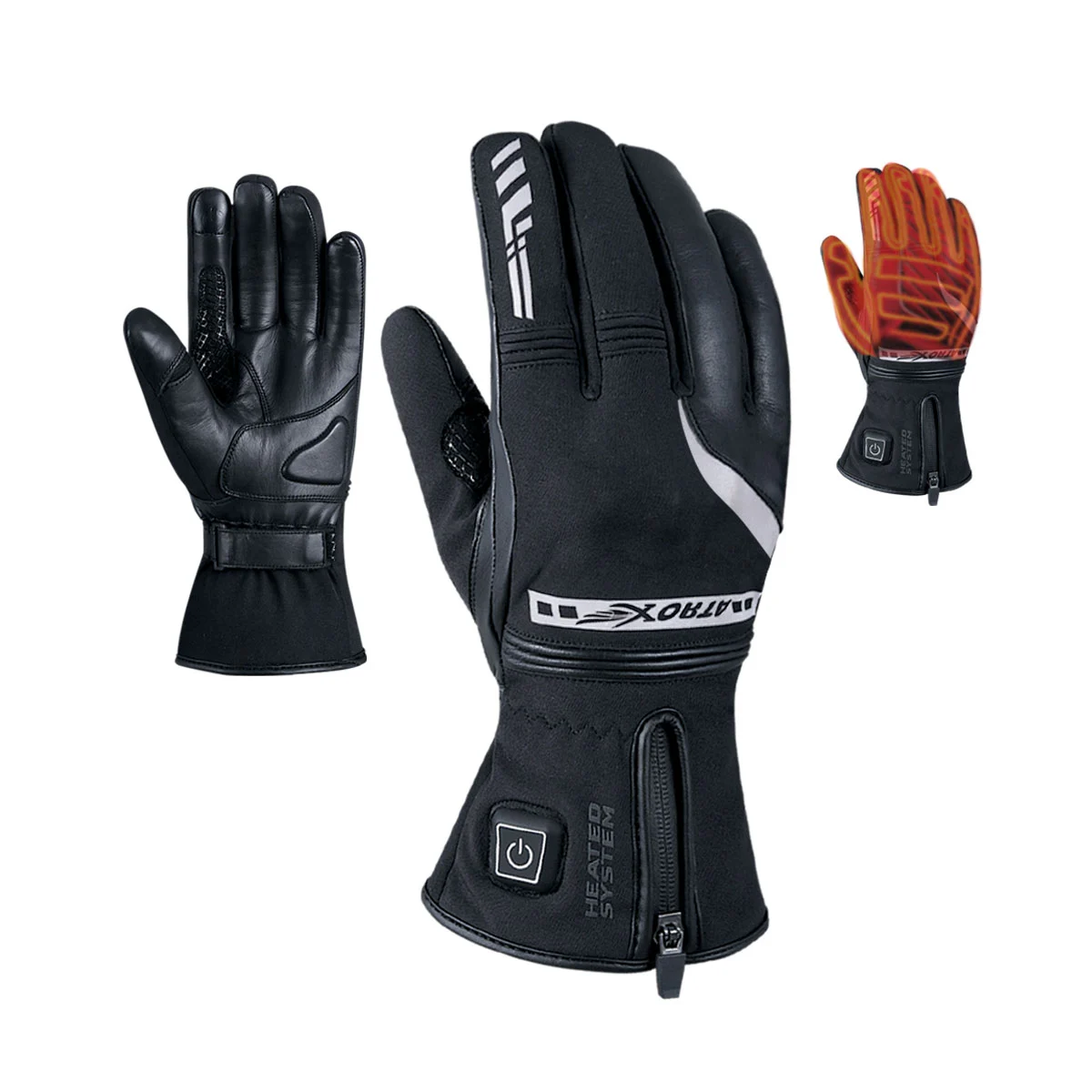 Heated Gloves Leather & Textile