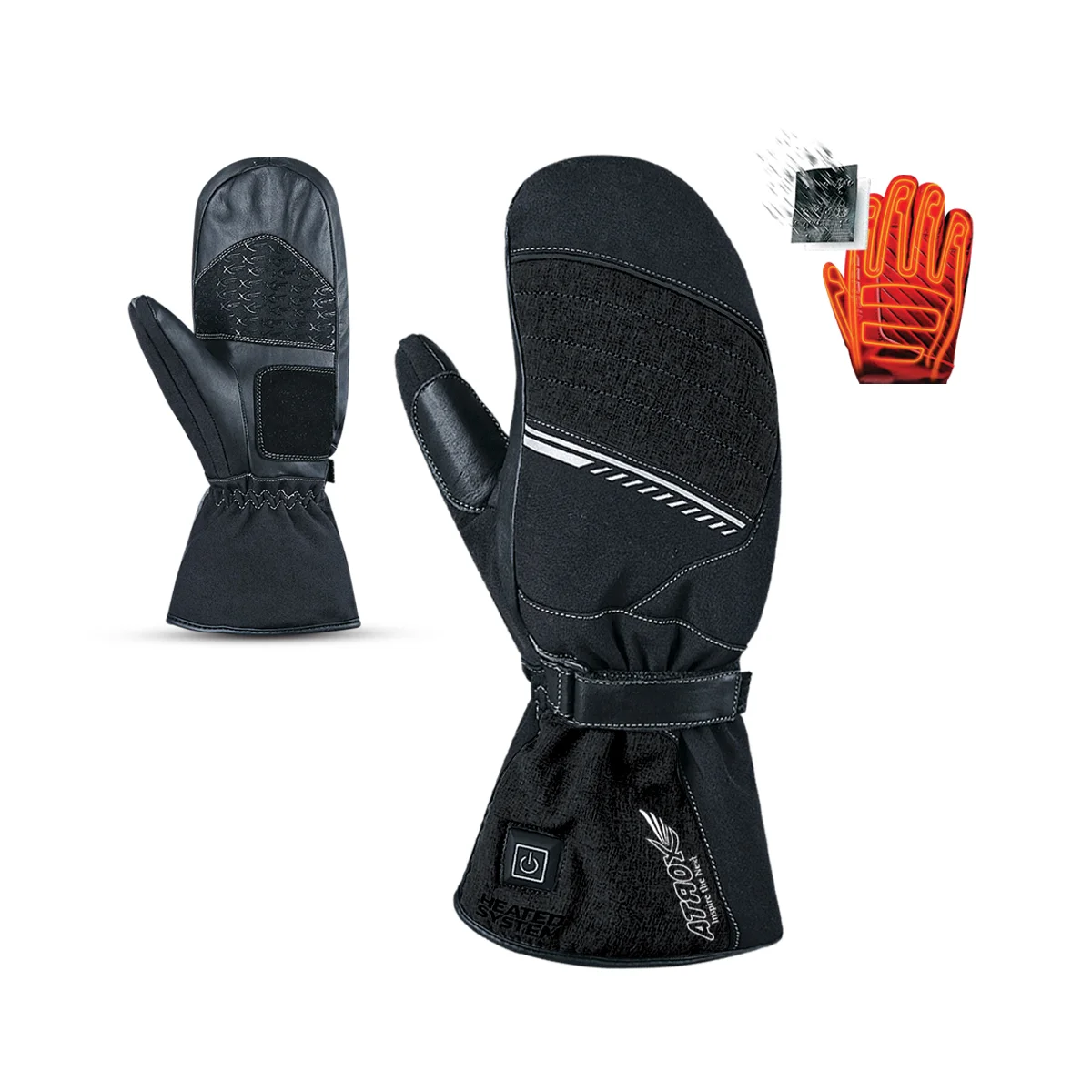 Heated Gloves Leather & Textile