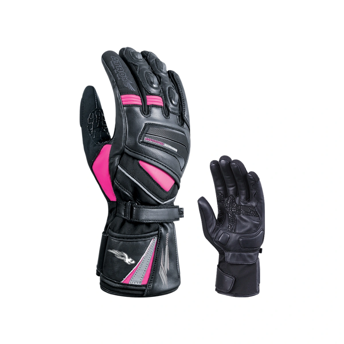 Women Winter Gloves Leather and Textile
