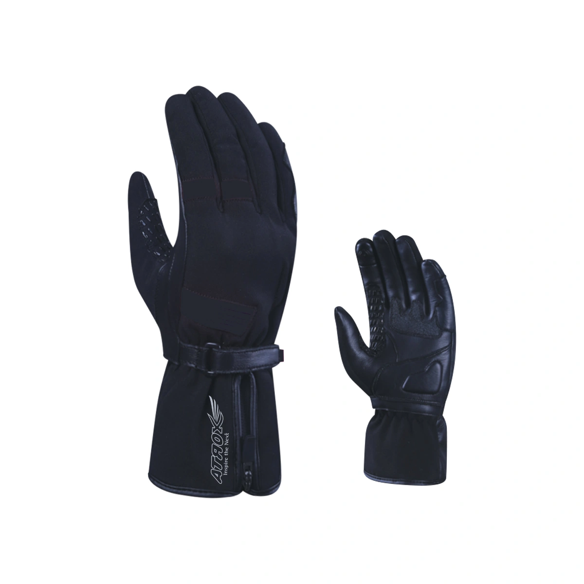 Women Winter Gloves Leather and Textile